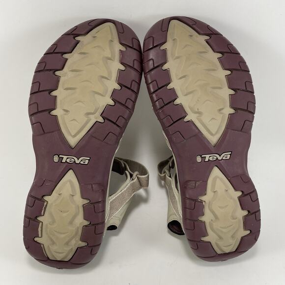 Teva Tirra Hiking Outdoor Active Sandals Womens Size 8 Shoes Strappy Khaki Cream - Picture 7 of 9